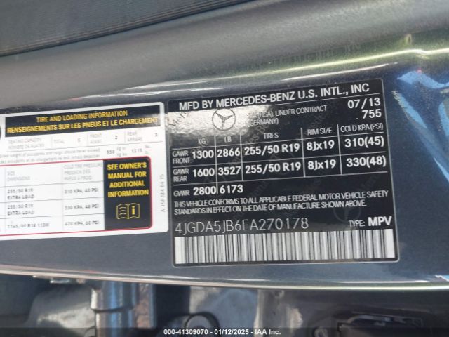 4JGDA5JB6EA270178 Mercedes-Benz M-Class