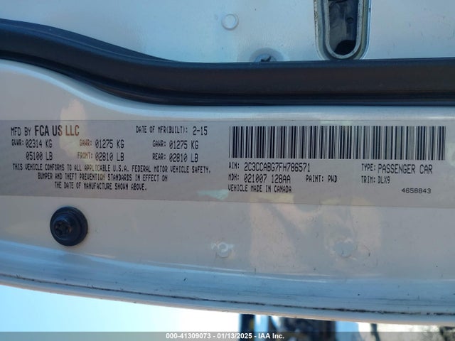 Chrysler 300 2015 2C3CCABG7FH786571 Image 9