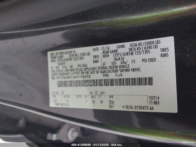 2017 FORD SUPER DUTY F-250 SRW 1FT7W2BT1HEC02912 Photo 8