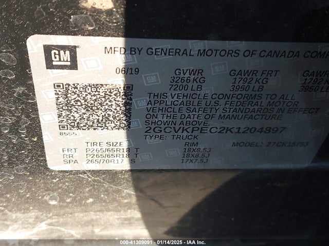2GCVKPEC2K1204897 Chevrolet SILVERADO 1500 LD