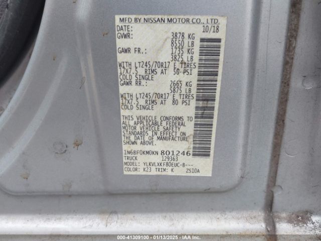 2019 NISSAN NV CARGO 1N6BF0KM0KN801246 Photo 8