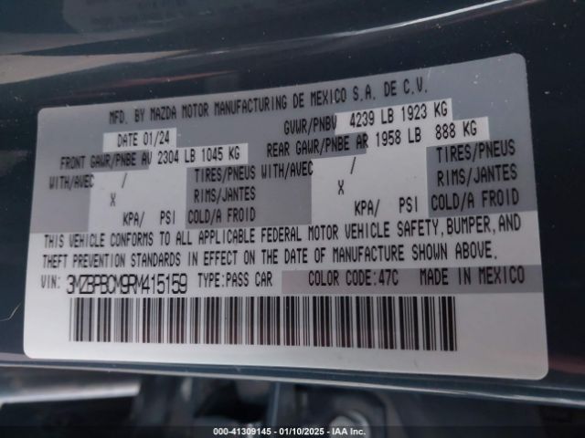 3MZBPBCM9RM415159 Mazda MAZDA3