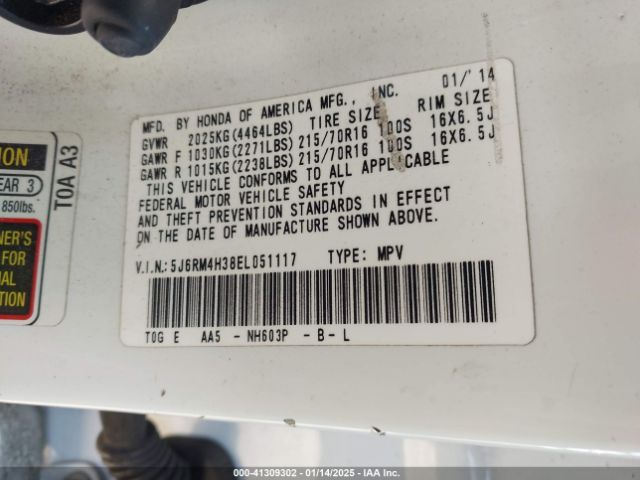 5J6RM4H38EL051117 Honda CR-V LX