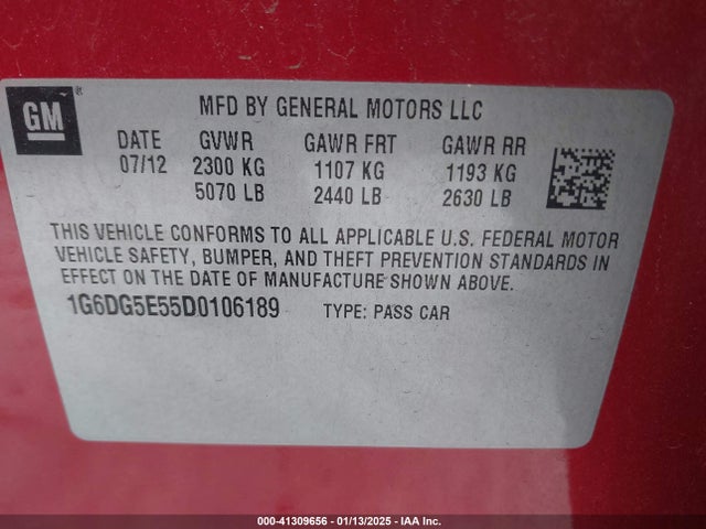 2013 CADILLAC CTS 1G6DG5E55D0106189 Photo 8