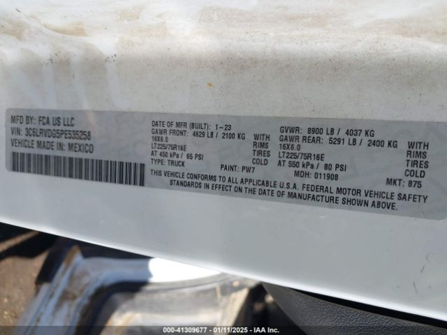 3C6LRVDG5PE535258 RAM Promaster