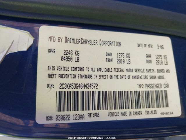 2006 CHRYSLER 300 2C3KA53G46H434572 Photo 8