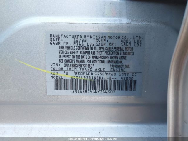 2022 NISSAN SENTRA 3N1AB8CV6NY316507 Photo 8