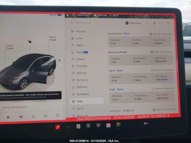 7SAYGDEE0PA140913 Tesla Model Y Awd/long Range Dual Motor All-wheel Drive