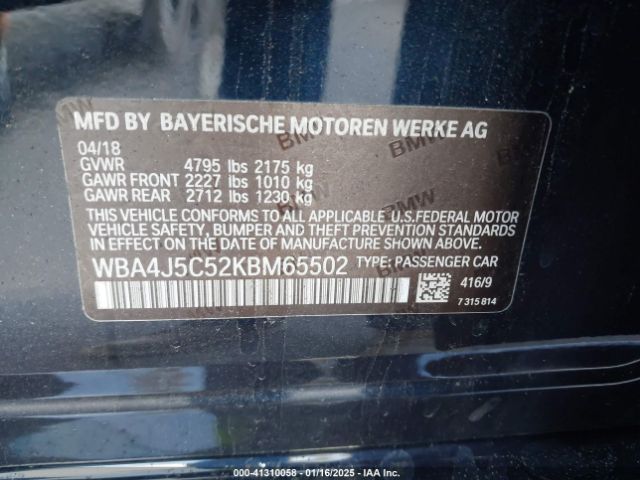 WBA4J5C52KBM65502 BMW 440i Gran Coupe