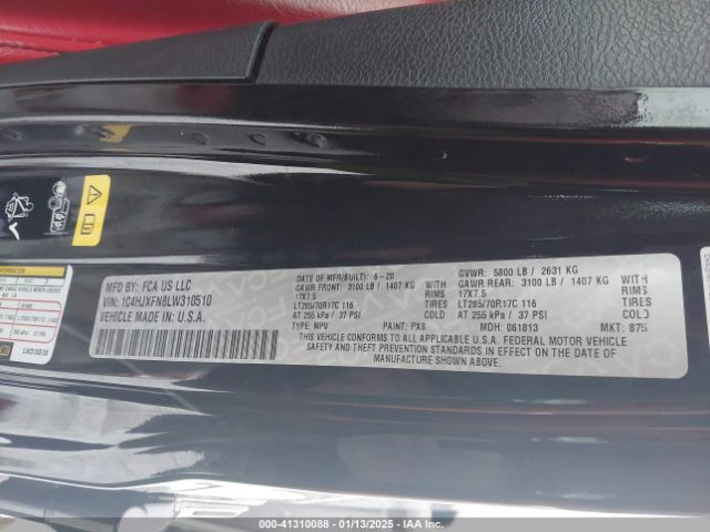 1C4HJXFN8LW310510 Jeep WRANGLER UNLIMITED