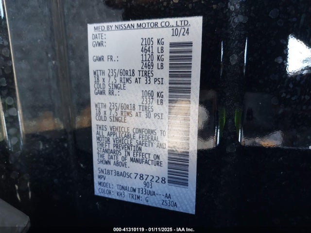 Nissan Rogue 2025 5N1BT3BA0SC787228 Image 9
