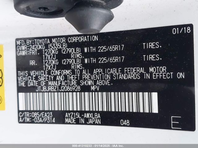 JTJBJRBZ1J2086928 Lexus NX