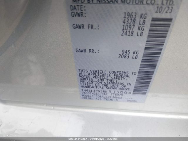 1N4BL4CV3RN335094 Nissan Altima