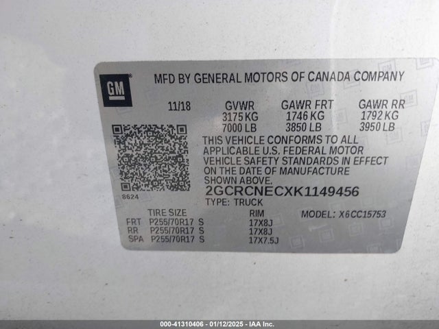 2GCRCNECXK1149456 Chevrolet SILVERADO 1500 LD
