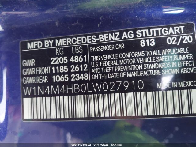 2020 MERCEDES-BENZ GLB W1N4M4HB0LW027910 Photo 8