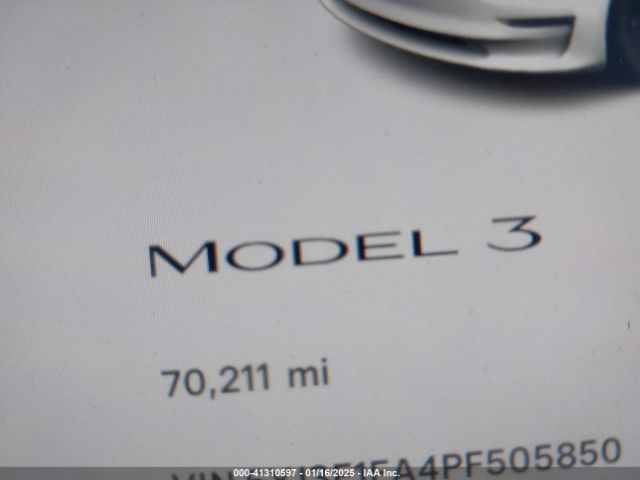 5YJ3E1EA4PF505850 Tesla Model 3 Rear-wheel Drive