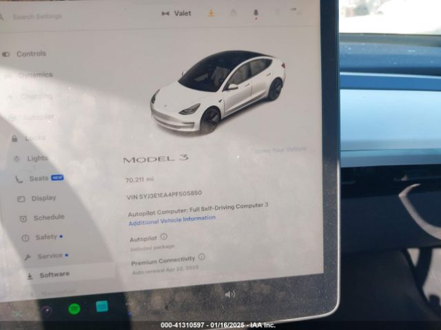 5YJ3E1EA4PF505850 Tesla Model 3 Rear-wheel Drive