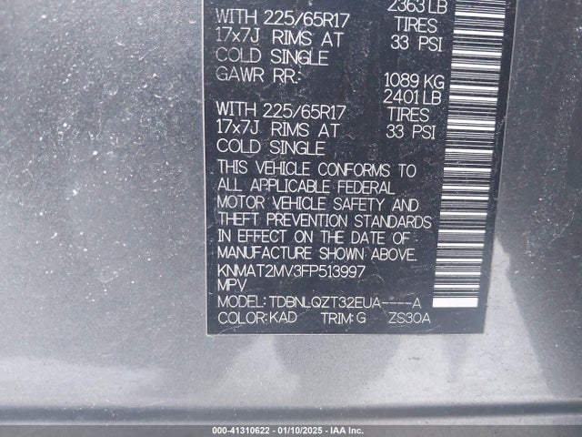 Nissan Rogue 2015 KNMAT2MV3FP513997 Image 9