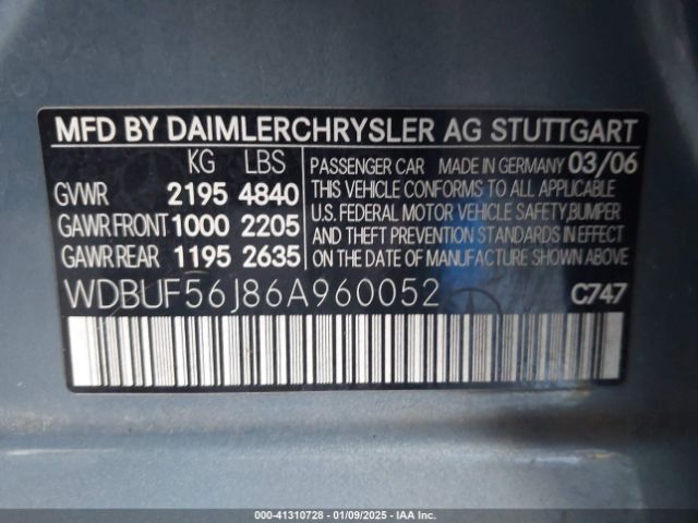 2006 MERCEDES-BENZ E-CLASS WDBUF56J86A960052 Photo 8