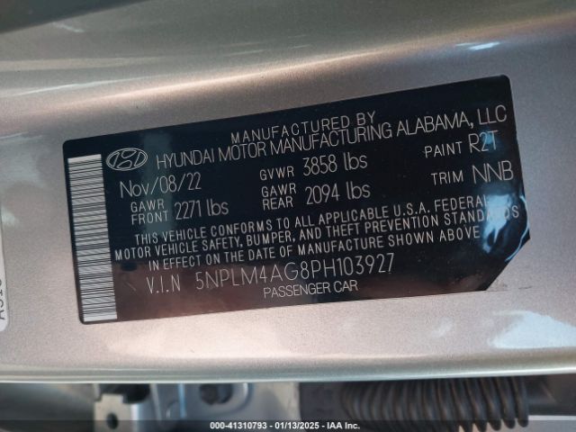 5NPLM4AG8PH103927 Hyundai Elantra