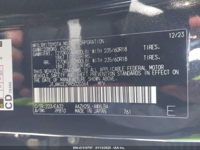 JTJAKCEZ9R5020364 Lexus NX