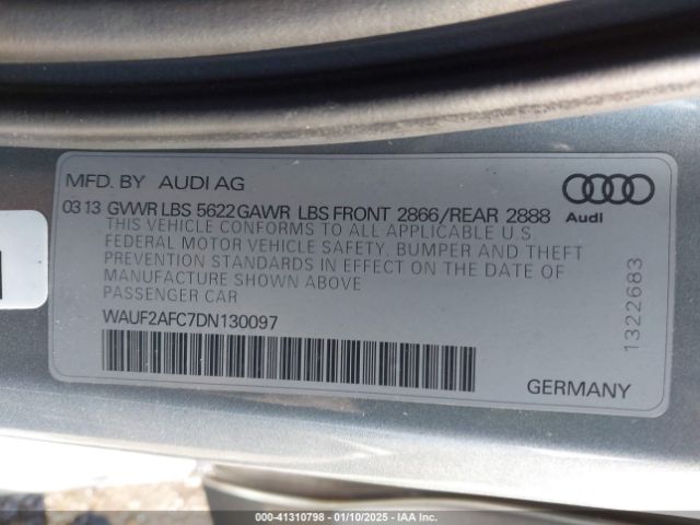 2013 AUDI S6 WAUF2AFC7DN130097 Photo 8