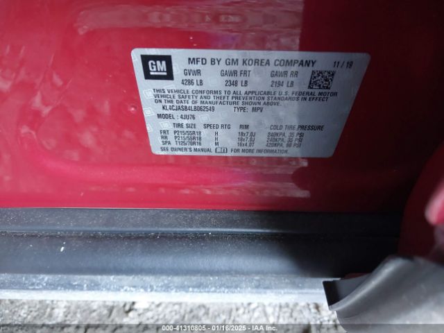 KL4CJASB4LB062549 Buick Encore