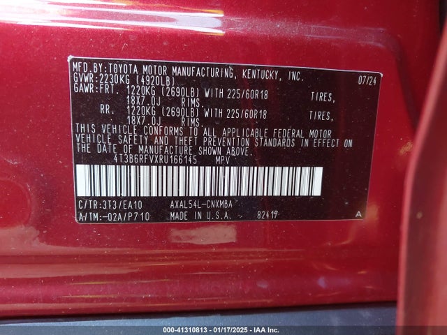 Toyota RAV4 2024 4T3B6RFVXRU166145 Image 9