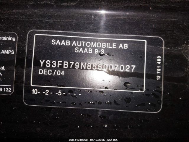 2005 SAAB 9-3 YS3FB79N856007027 Photo 8