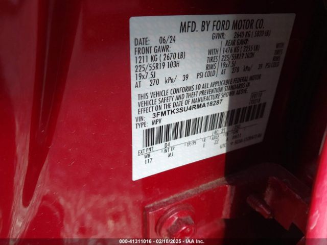 3FMTK3SU4RMA18287 Ford Mustang Mach-e Premium