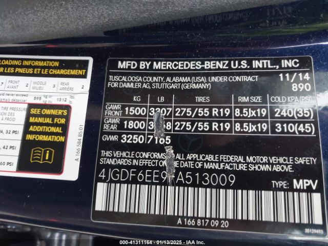 2015 MERCEDES-BENZ GL-CLASS 4JGDF6EE9FA513009 Photo 8