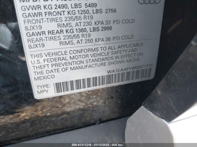 WA1EAAFY4R2071719 Audi Q5