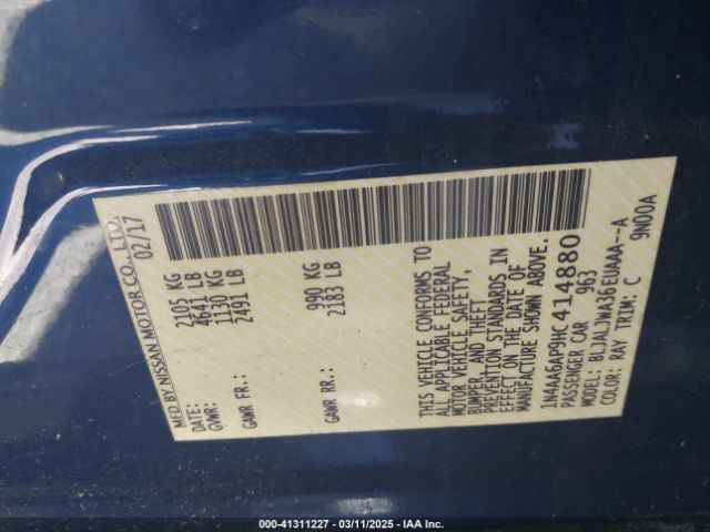 1N4AA6AP9HC414880 Nissan Maxima 3.5 Sv