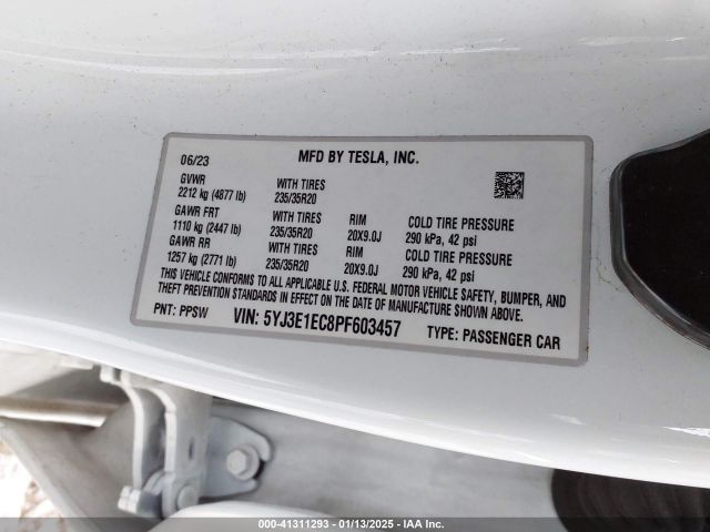 5YJ3E1EC8PF603457 Tesla 2023
