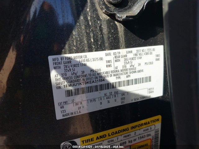1FMJU1KT0KEA31594 Ford Expedition