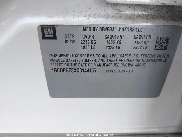 2012 CADILLAC CTS 1G6DP5E3XC0144157 Photo 8