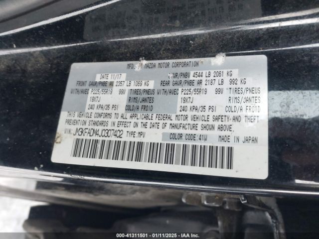 JM3KFADM4J0307402 Mazda Cx-5 Grand Touring