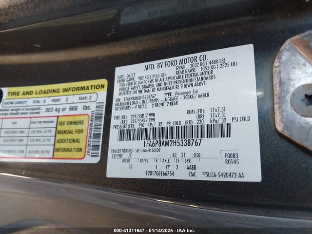 Ford Mustang V6 2017 1FA6P8AM2H5338767 Image 9
