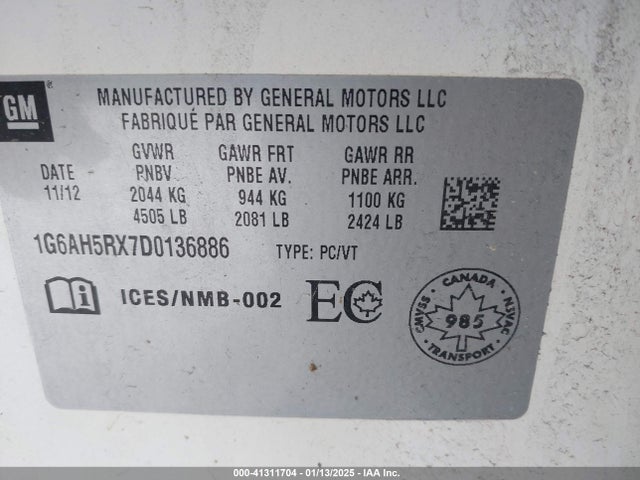 2013 CADILLAC ATS 1G6AH5RX7D0136886 Photo 8