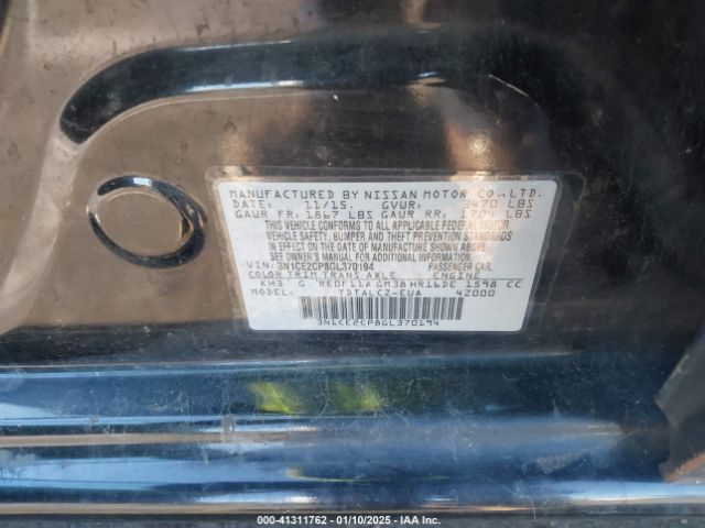 3N1CE2CP8GL370194 Nissan Versa Note S Plus