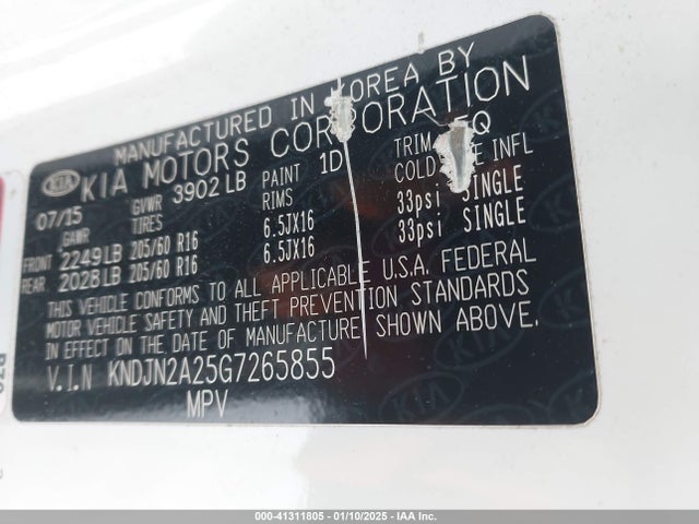 KIA Soul 2016 KNDJN2A25G7265855 Image 9