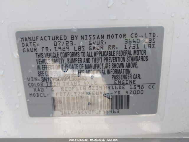 3N1CP5CV0PL555463 Nissan Kicks Sv Xtronic Cvt