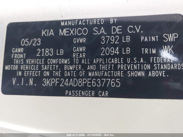 KIA Forte Lxs 2023 3KPF24AD8PE637765 Image 9