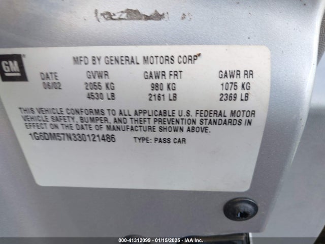 2003 CADILLAC CTS 1G6DM57N330121486 Photo 8