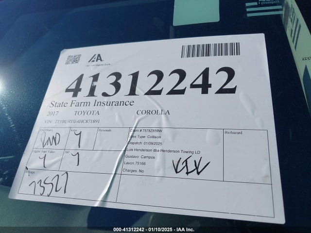 Toyota COROLLA LE 2017 2T1BURHE4HC871891 Image 17