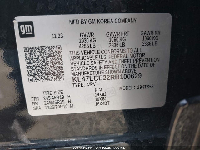 Aukcja sprzedaży 2024 Buick Envista Avenir Fwd, vin: KL47LCE22RB100629, numer aukcji: 41312411