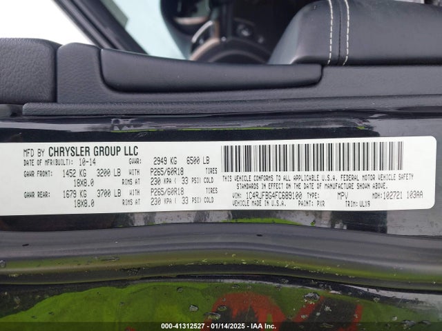 Jeep Grand Cherokee Limited 2015 1C4RJFBG4FC689100 Image 9