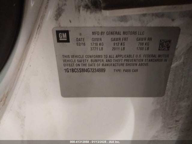 Chevrolet Cruze Ls Auto 2016 1G1BC5SM4G7234889 Image 9
