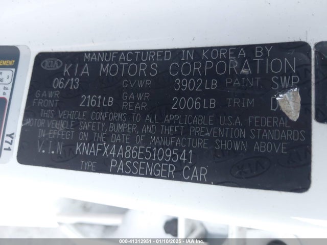 KIA FORTE EX 2014 KNAFX4A86E5109541 Image 9