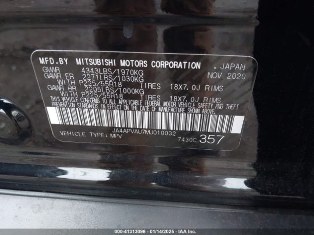 JA4APVAU7MU010032 Mitsubishi Outlander Sport 2.0 Se 2wd